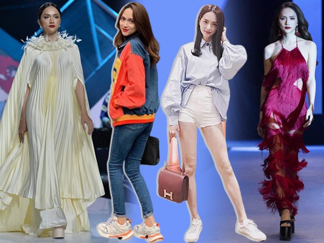 Là nữ hoàng cà kheo trên thảm đỏ nhưng Hương Giang ngoài đời lại cực chuộng giày sneaker