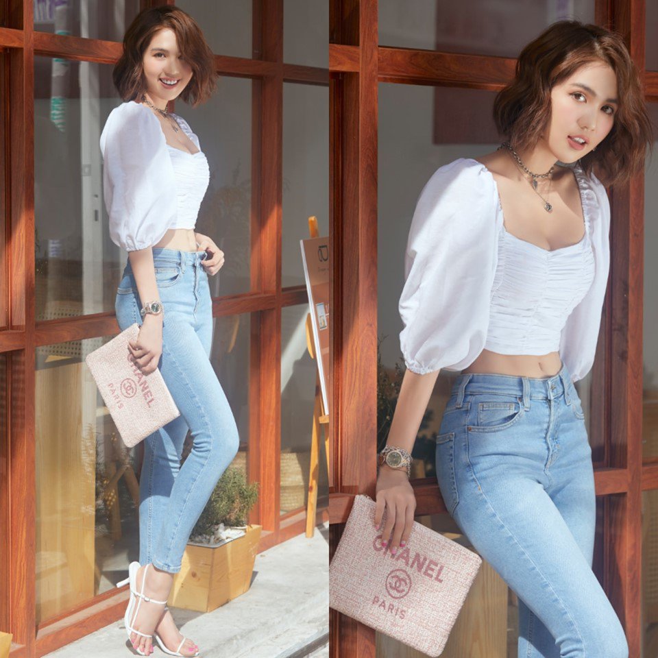 Chẳng cần amp;#34;cởiamp;#34;, Ngọc Trinh cứ diện cây đồ trắng tinh khôi là đủ sexy hết nấc - 5