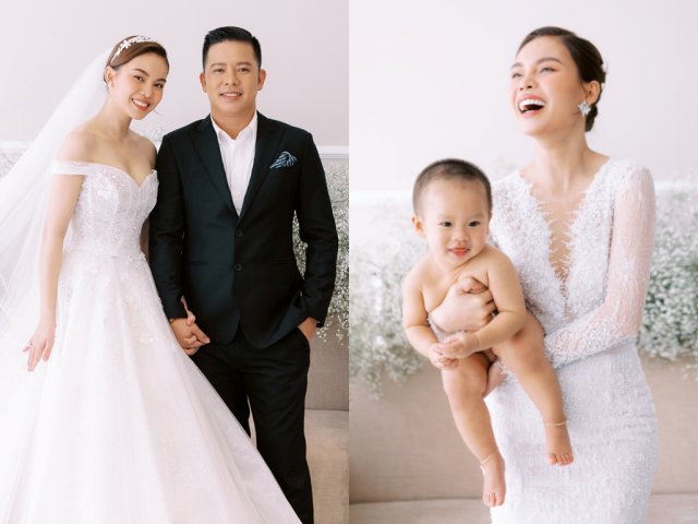 Giang Hồng Ngọc tung ảnh cưới, diện mạo con trai giấu kín suốt 1 năm lấn át cả bố mẹ