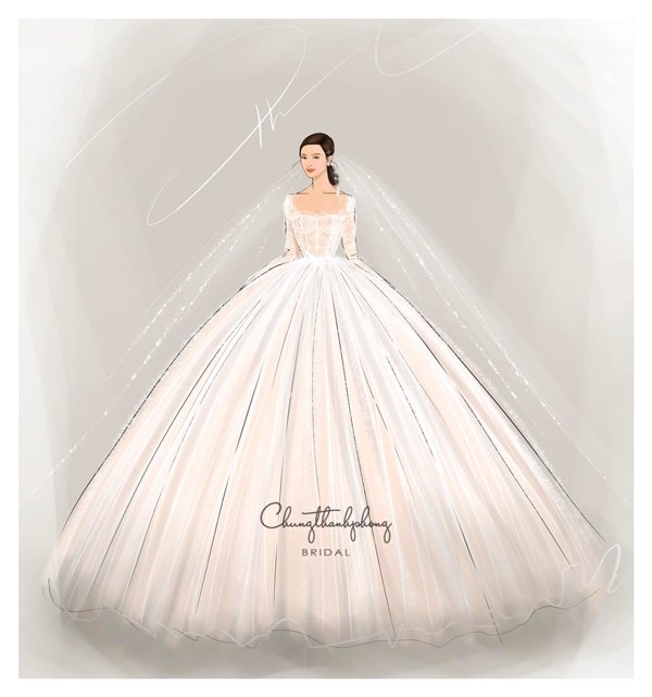 Đông Nhi xinh đẹp tựa công chúa trong những chiếc váy cưới cổ tích - 3