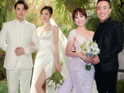 Thời trang - Bên cạnh mẫu váy cưới kín đáo, những nàng dâu nổi nhất Vbiz đều mê kiểu váy trễ nải