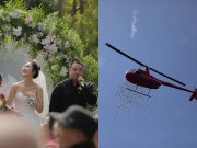 Tin tức - Chú rể "chơi trội" đem máy bay rắc phong bì, cô dâu và khách mời choáng váng