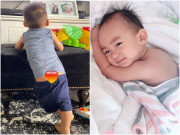 Làm mẹ - Con vừa khỏi ốm, Thúy Diễm đã khoe hình "mông buông lơi hững hờ" của bé, dân mạng cười ngất