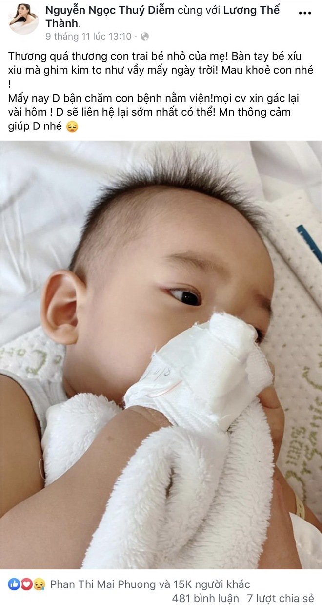 Sao Việt 24h: Đầu bù tóc rối thức trắng đêm, ai chăm con ốm mới hiểu nỗi lòng Thuý Diễm - 3
