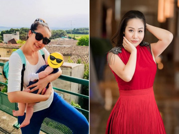 Hoa hậu gia thế khủng nhất VN mang bầu ngủ ngồi suốt 4 tháng, sinh xong vẫn đẫy đà