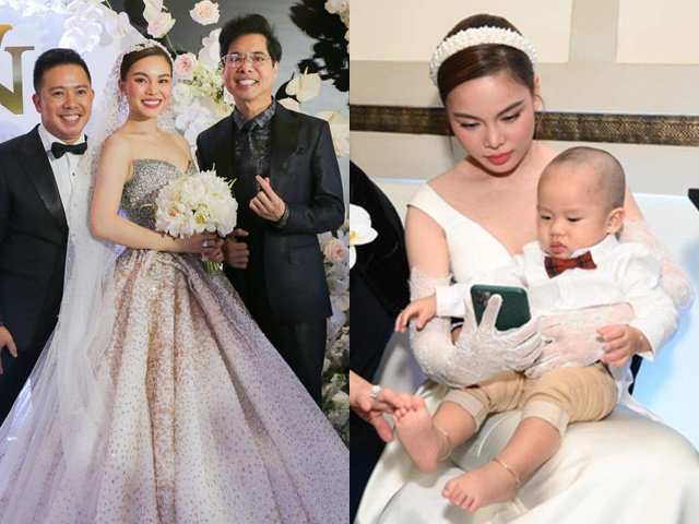 Bi hài đám cưới Giang Hồng Ngọc: Con trai 1 tuổi liên tục khóc khi bố mẹ bận tiếp khách