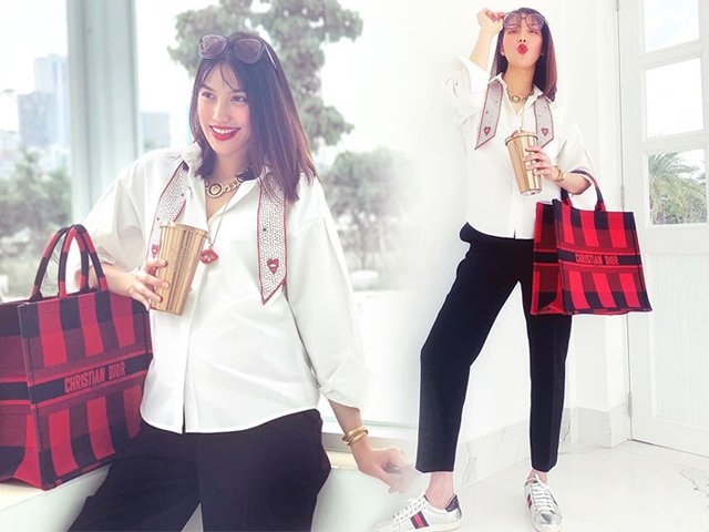 Bỏ đám cưới Đông Nhi và Bảo Thy, Lan Khuê ở nhà vẫn chăm makeup như đi tiệc để chờ đẻ