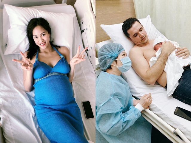 Phương Mai đã hạ sinh quý tử đầu lòng, khoảnh khắc bố Tây da kề da gây chú ý