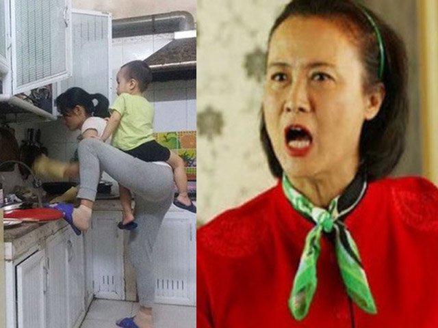 Con dâu vừa địu con vừa rửa bát, mẹ chồng nghiến răng toang luôn 20 triệu của con trai