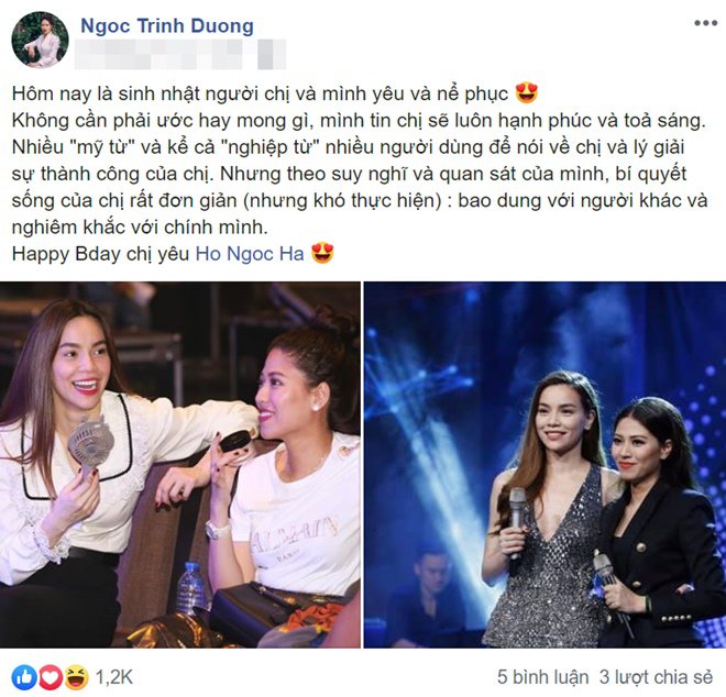 Từng nhận là anti-fan, BTV Ngọc Trinh gây bất ngờ với chia sẻ mới về Hồ Ngọc Hà - 1