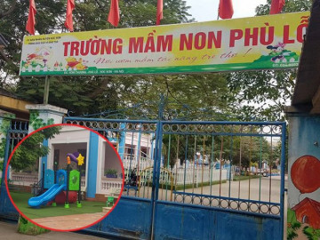 Bé 34 tháng tử vong khi chơi cầu trượt ở trường mầm non: Mắc phần đầu, chân không chạm đất