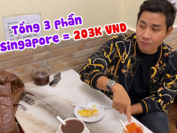 MC nổi tiếng Việt Nam ăn chè ở quán ngon nhất Singapore, có món lạ từ loại quả cực quen
