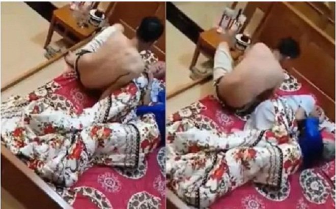 Tin tức 24h: Xôn xao clip con trai tát thẳng mặt cha già đau yếu, nằm co ro trên giường - 1