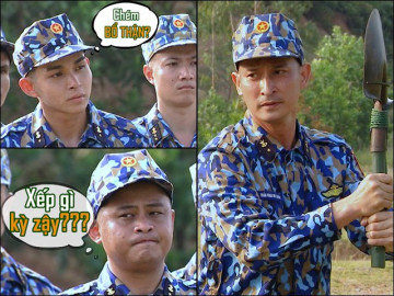 Sao nhập ngũ: La Thành, Jun Phạm hết hồn vì Huy Khánh chặt chuối quá ghê