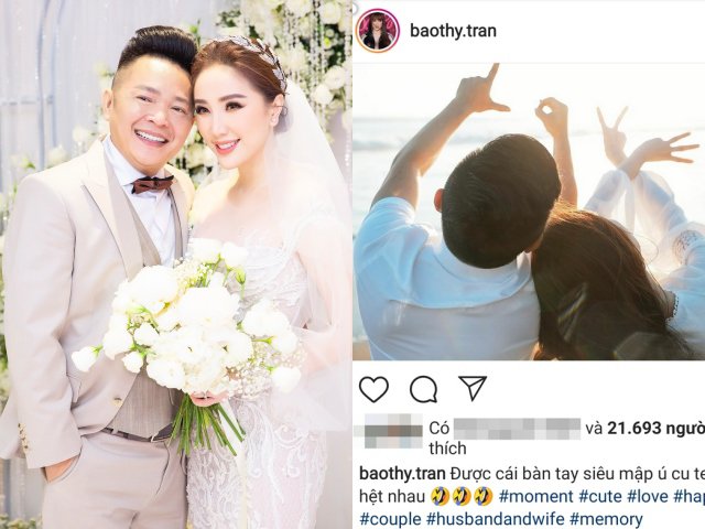 Sau đám cưới hoành tráng, Bảo Thy khoe ảnh tình tứ bên chồng đại gia kèm nhận xét dí dỏm
