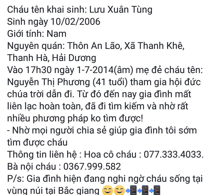 vo mang con trai bo nha di biet tich, chong moi mon tim kiem suot 6 nam troi - 1