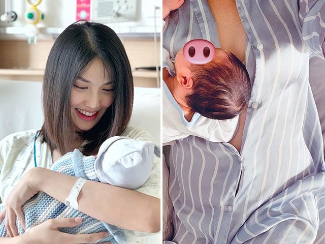 Cảnh bỉm sữa của Lan Khuê sau 1 tuần sinh: Cho con bú, áo xộc xệch chẳng kịp cài cúc
