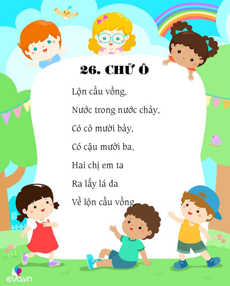 6 bài thơ cho bé mầm non học chữ cái cực nhanh (tiếp) - 14