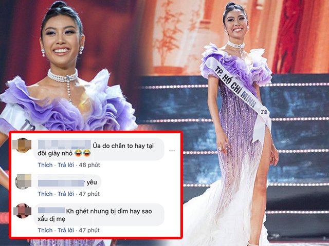 Cư dân mạng nói gì về bộ váy tím lịm tìm sim đêm chung kết MUVN 2019 của Thuý Vân?