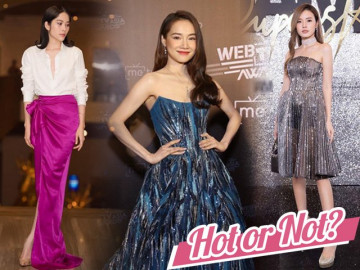 Nhã Phương - Nam Em chạm mặt tại thảm đỏ, Midu mất điểm lộ nội y kém duyên