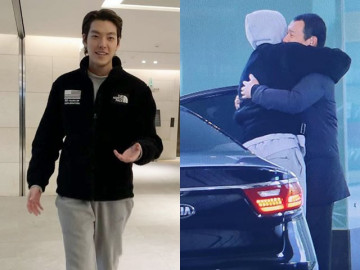 Xúc động khoảnh khắc Kim Woo Bin ôm vệ sĩ khóc mếu máo sau 2 năm điều trị ung thư
