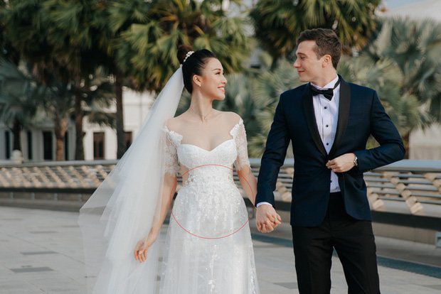 Phủ nhận chuyện mang thai nhưng Hoàng Oanh lần thứ 3 lộ ảnh bụng amp;#34;lùm lùmamp;#34; sau đám cưới - 3
