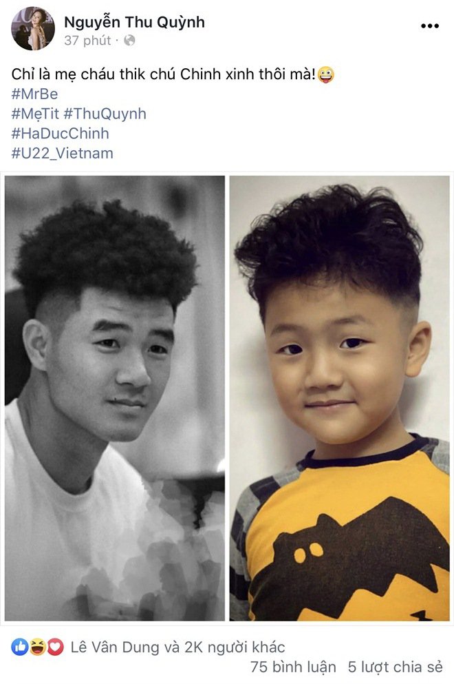Sao Việt 24h: Dàn sao khoái chí trước cậu bé tóc xoăn, mắt híp giống hệt Hà Đức Chinh - 1