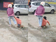 Tin tức - Vợ kéo lê, bắt chồng tàn tật đi ăn xin: "Không kiếm được tiền thì đừng về nhà"