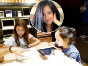 Làm mẹ - Từng nói con 5 tuổi không biết iPad là gì, Hồng Nhung lại xuất hiện ở hàng iPad cùng con