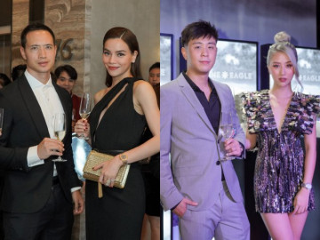 Hồ Ngọc Hà quyến rũ dự tiệc cùng Kim Lý, Quỳnh Anh Shyn khác lạ sánh đôi với HuyMe