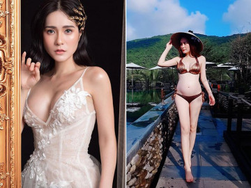 Người đẹp được chồng tặng nhà 22 tỷ khoe bụng bầu lần 3 trong resort nghìn đô một đêm
