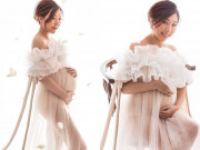 Bà bầu - Em gái Trấn Thành bất ngờ mở lại facebook, khoe bụng bầu, chân thon qua làn váy mỏng