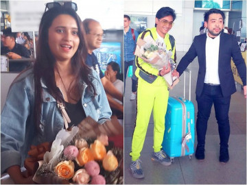 Cặp đôi "đắt giá nhất Bollywood" Shivani Surve và Kartikey Malviya đổ bộ sân bay Việt Nam