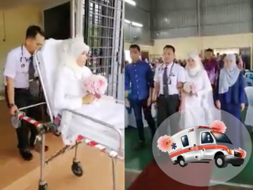 Chú rể "chơi trội", dùng xe cấp cứu và cáng cứu thương đón dâu