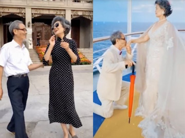 Mong ước của mọi cô gái là đây: Anh với em đi khắp thế gian và già đi cùng nhau