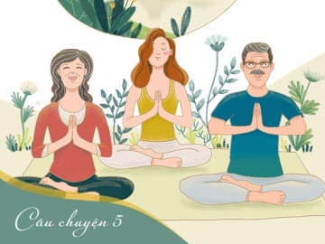 Ngày ấy ba mẹ cùng con vận động, nay con cùng ba mẹ tập yoga cho cơ thể dẻo dai