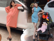 Làm đẹp - Vợ hotgirl của Phan Văn Đức diện đầm bó sát: mới sinh 2 tháng, nhìn dáng ai cũng ghen