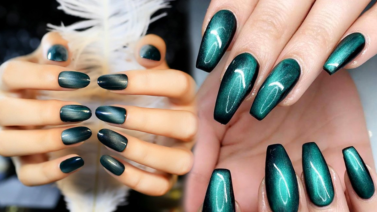 Tổng hợp những mẫu nail màu xanh cực trendy cho nàng | IVY moda