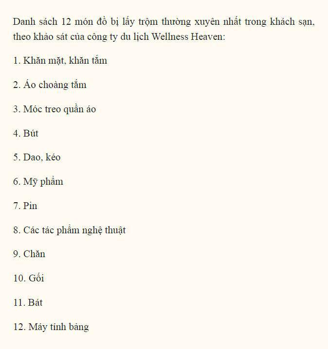 Những thứ khó tin bị lấy trộm trong khách sạn, cái thứ nhất bạn không bao giờ nghĩ tới - 3