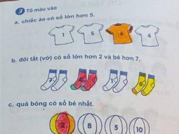 Bài toán lớp 1 tưởng dễ nhưng khiến phụ huynh choáng váng