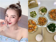 Bếp Eva - Diễn viên "3 đám cưới 1 đời chồng" lơi lả gọi chồng về ăn cơm, đãi món nhà giàu