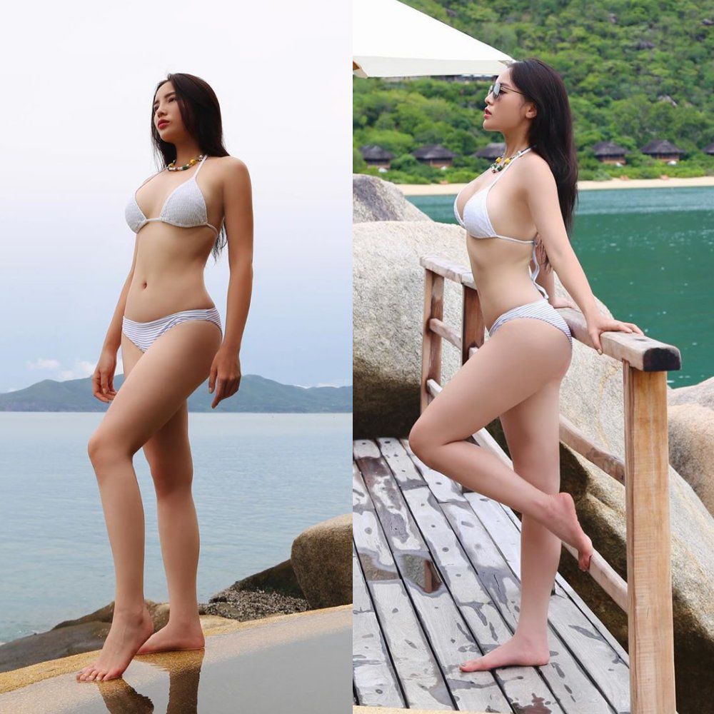 Kỳ Duyên diện bikini khoe dáng đẹp như tạc, nhưng chú ý hơn là làn da mất mác Hoa hậu - 1
