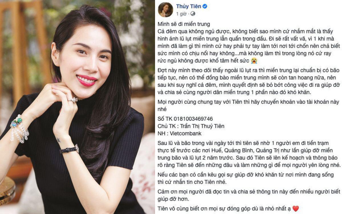 Thuỷ Tiên quyên góp cứu trợ miền Trung 1 tiếng được 1 tỷ, Lý Hải kêu gọi 2,5 tỷ đồng - 1