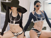 Thời trang - Lệ Quyên "chơi trội": diện bikini vẫn không quên đeo cả chùm vàng và ngọc trai nặng trĩu cổ