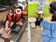 Làm mẹ - Thuỷ Tiên mang 40 tỷ cứu trợ miền Trung, con gái lại có hành động này với người ăn xin