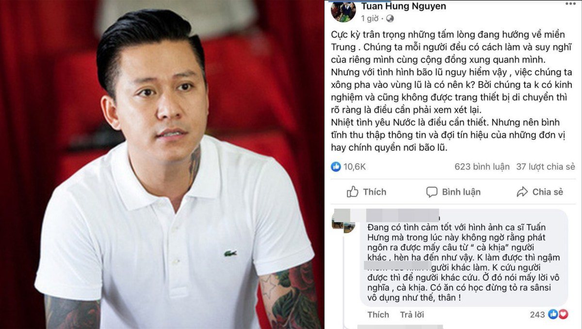 MC Phan Anh đi cứu trợ vẫn bị mỉa mai, phát ngôn về lũ của Tuấn Hưng bị amp;#34;ném đáamp;#34; - 4