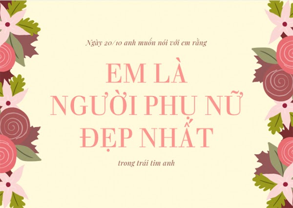 30 tấm thiệp 20/10 chúc mừng ngày phụ nữ Việt Nam đẹp và ý nghĩa nhất - 12