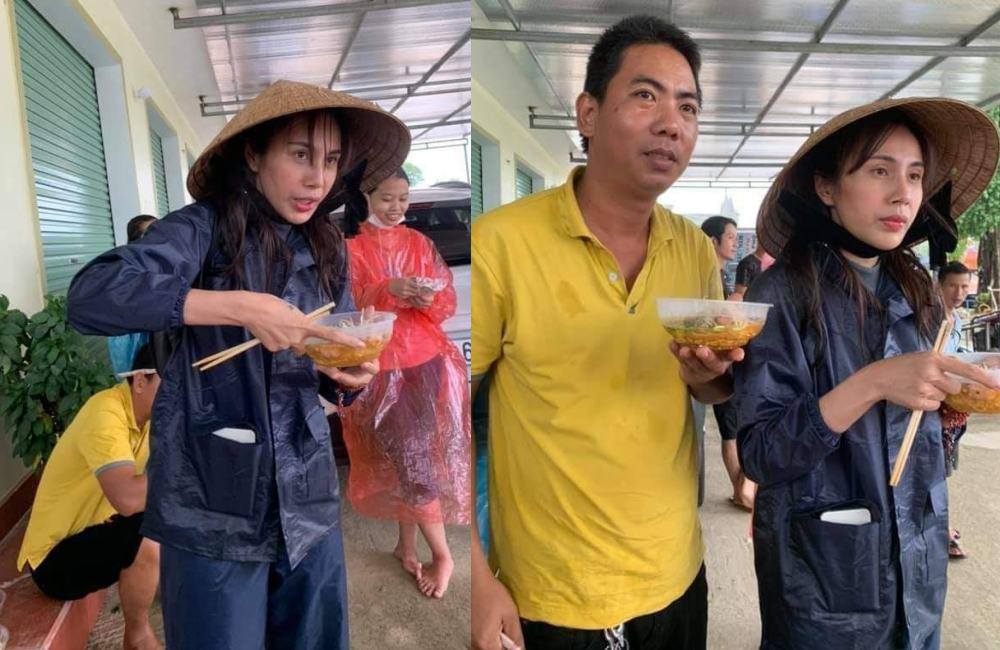 Phản ứng của mẹ chồng Thuỷ Tiên khi thấy con dâu dầm mưa lội nước miền Trung, chân nổi ghẻ - 5