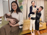 Làm đẹp - Hết được chồng bế trên tay khoe dáng thon, Quỳnh Anh giờ khoe ảnh cận mặt chuẩn "mẹ 1 con"