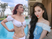Thời trang - Hot girl tụt quần khoe bikini làm náo loạn hồ bơi